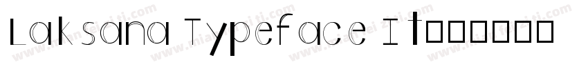 Laksana Typeface It字体转换